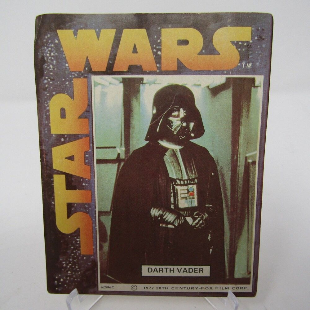 1977 Adpac Star Wars DARTH VADER General Mills Cereal Sticker Vintage Card